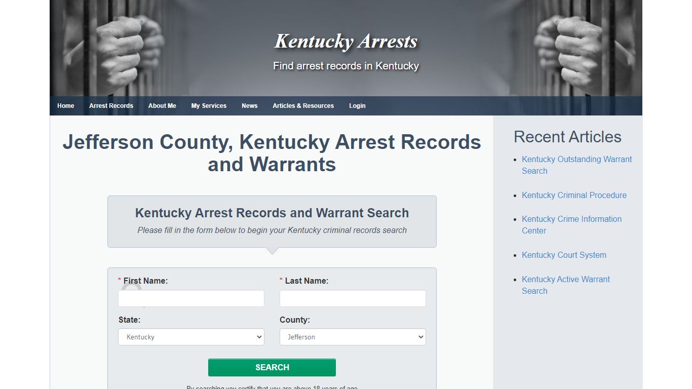 Jefferson County, Kentucky Arrest Records and Warrants